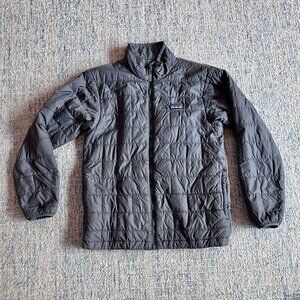 Excellent Patagonia Nano Puff Jacket Coat Slate Dark Gray Kid's Youth Size XL 14